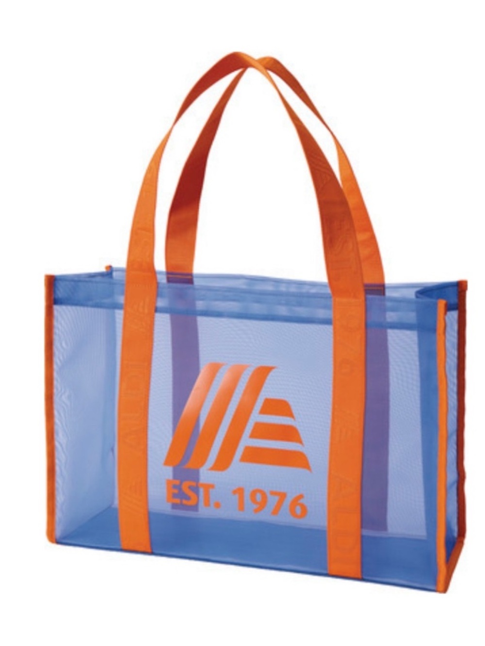 Aldi Tote Bag 50th Anniversary Large Mesh Utility Bag Blue NEW Limited Edition